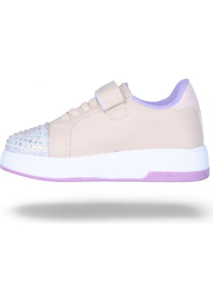 4110 Bej Kız Çocuk Sneaker Spor Ayakkabı modelleri