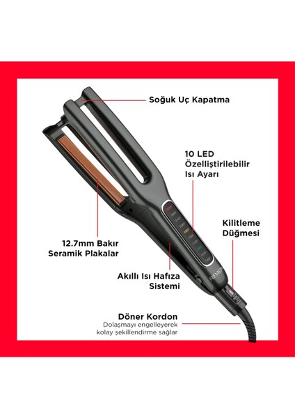 Çift Plakalı Saç Düzleştirici Siyah, Şık ve Kullanışlı Tasarım modelleri