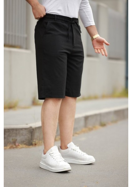 Erkek Beli Bağcıklı ve Düğmeli Bezayağı Kumaş Şort fiyatları