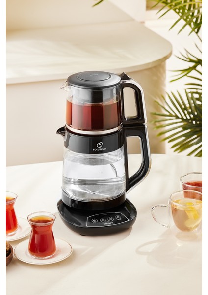 Çok Fonksiyonlu 3’ü Bir Arada Cam Çay Makinesi ve Su Isıtıcı, 1700W, Şık Tasarım fiyatları