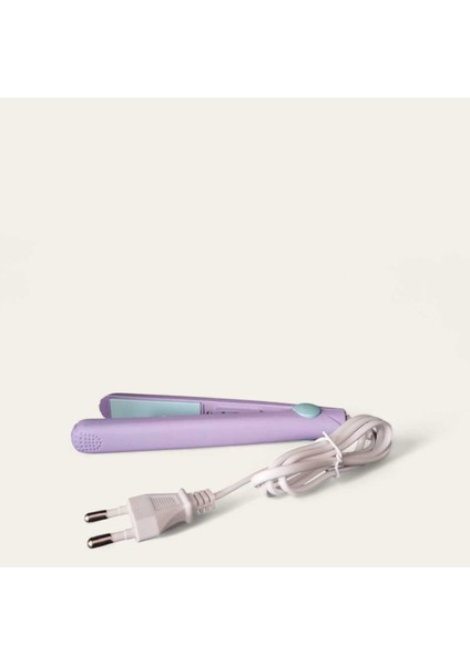 Mini Taşınabilir Saç Düzleştirici, Mor Renk, Pratik ve Şık Tasarım