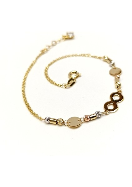 Pul Sonsuzluk Dorika Toplu Bileklik Künye 14 Ayar Altın Hd Videolu