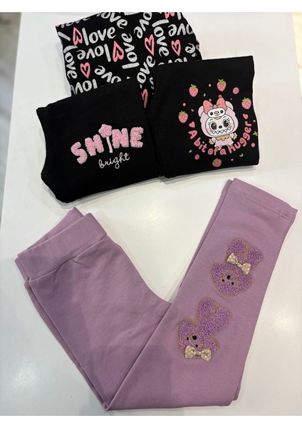 Kız Çocuk Mevsimlik Esnek Rahat Tayt 4-9 Yaş