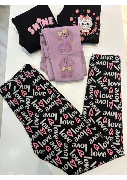 Kız Çocuk Mevsimlik Esnek Rahat Tayt 4-9 Yaş