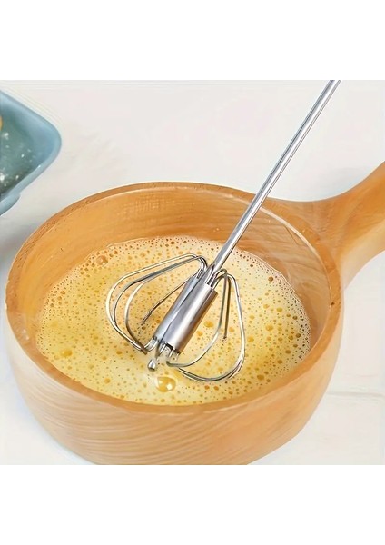 Pratik Paslanmaz Çelik Küçük Basmalı Otomatik Çırpıcı Metal Çırpıcı 1 Adet Uzunluk 27CM fırsatları