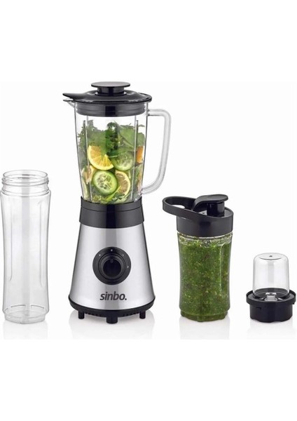 Taşınabilir Smoothie ve Kahve Öğütücü Seti, Yeşil Renkli Bardaklı