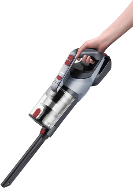 Gri Dik Saplı Şarjlı El Süpürgesi - Hafif ve Pratik Temizlik Aracı fırsatları