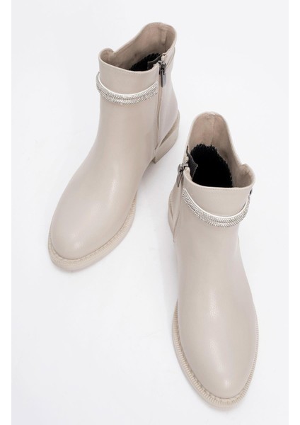 Kadın Taşlı Günlük Topuklu Ayakkabı TEN CİLT