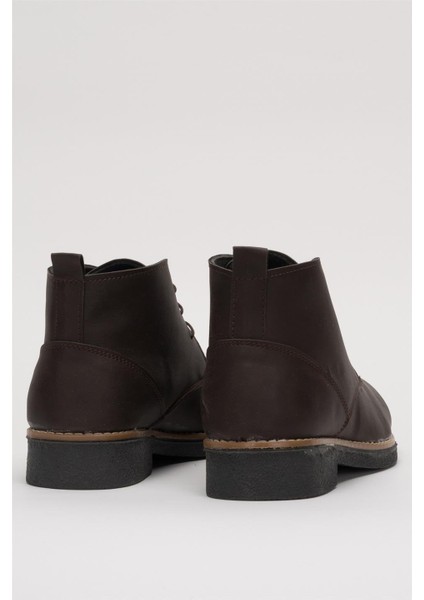 Klasik Bağcıklı Bilekte Erkek Bot KAHVERENGİ