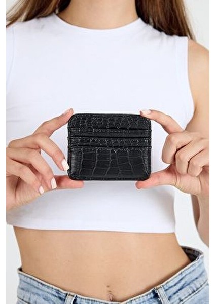 Siyah Kartlık Cüzdan Kadınlar İçin Şık Tasarım ve Fermuarlı Model indirimleri