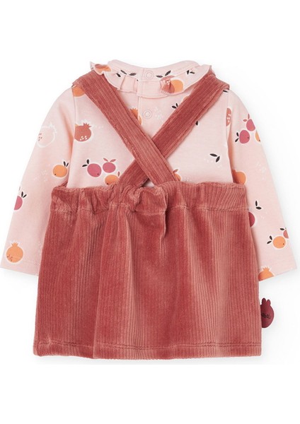 Kız Bebek Tavşan Nakışlı Elbise Set modelleri
