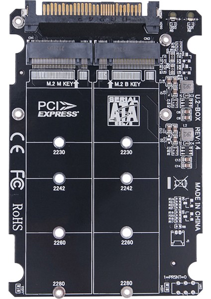 M.2 SSD U.2 Adaptör Kartı Pcıe M.2 Adaptör Dönüştürücü 32 Gbps Sabit Disk Adaptör Kartı Pc-E3.0x4 2230/2242/2260/2280 SSD (Yurt Dışından)