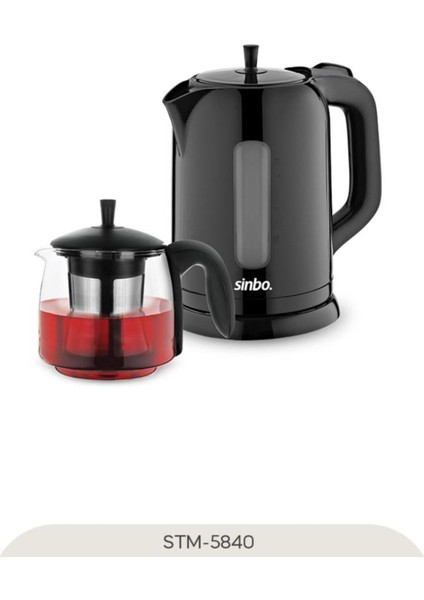 Elektrikli Çay Seti, Siyah, Modern Tasarım, Hızlı ve Kolay Kullanım