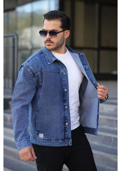 Erkek Regular Fit Retro Kare Cep Düğmeli Mavi Ceket modelleri