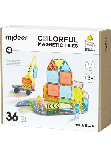 Renkli Magnetic Tiles - Küçük Mimar