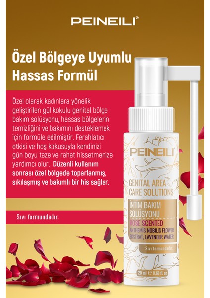 Gül Kokulu Genital Bölge Bakım Solisyonu 20 ml