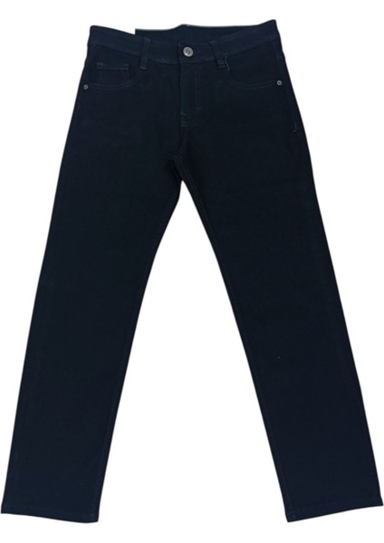 Erkek Çocuk Düz Siyah Renk Likralı Kot Pantolon 3292