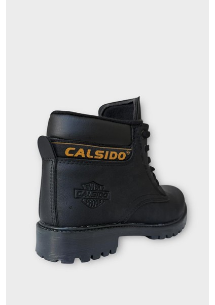 Unisex Kışlık Soğuk Geçirmez Kaydırmaz Taban Günlük Bağcıklı Bot Siyah - Füme modelleri