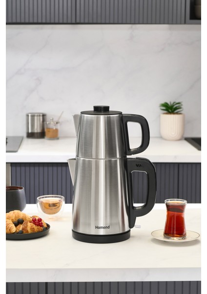 Şık Inox Çay ve Su Isıtıcı, Pratik Kullanım, Dayanıklı Tasarım
