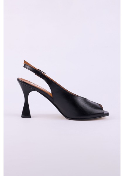 Hakiki Deri Topuklu Kadın Ayakkabısı 25PST606 fırsatları