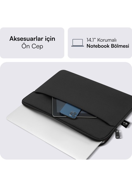 MCE-1501 14.1" Nova Eco Notebook Sleeve Siyah modelleri
