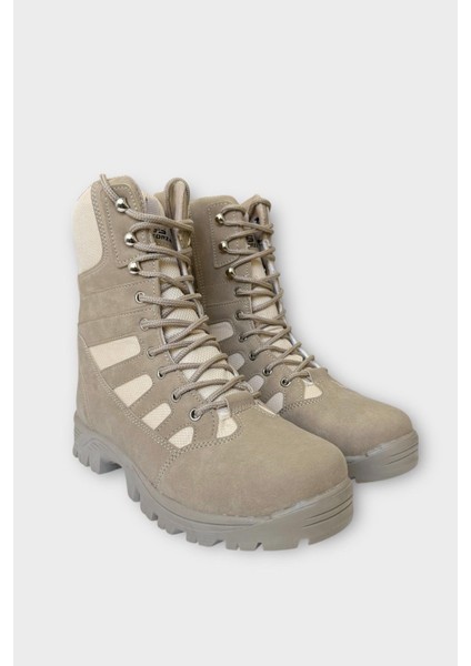 Fermuarlı Bağcıklı Erkek Uzun Bot Krem fiyatları