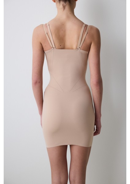 #izbırakmaz Bej Light Elbise Korse