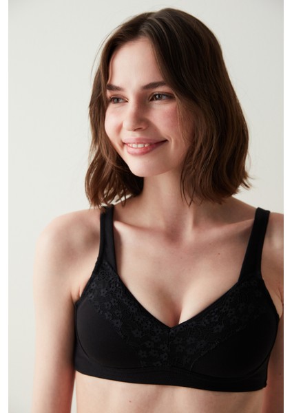 Ameliyat Sonrası Siyah Balensiz Ultra Rahat Sütyen
