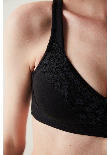Ameliyat Sonrası Siyah Balensiz Ultra Rahat Sütyen