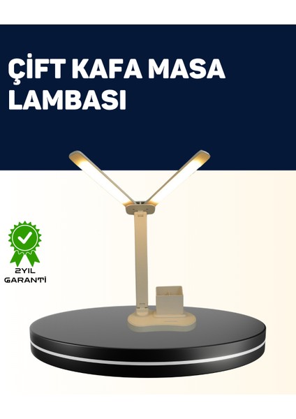 Depomix Ayarlanabilir Kısılabilir LED Masa Lambası | Entegre Kalemlik ve Telefon Tutucu Özellikli