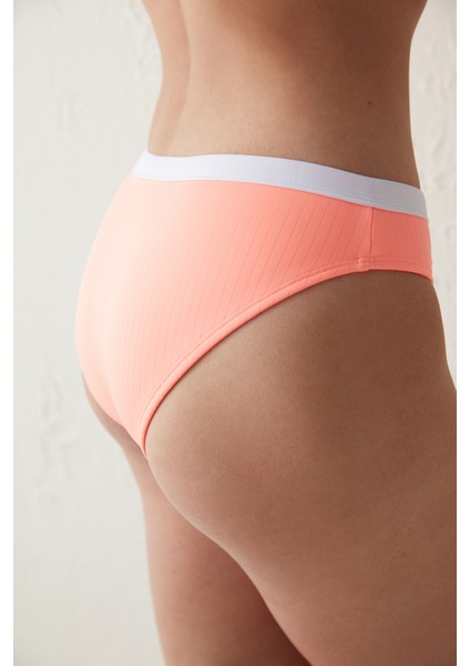 Neon Turuncu Beach Slip Bikini Altı