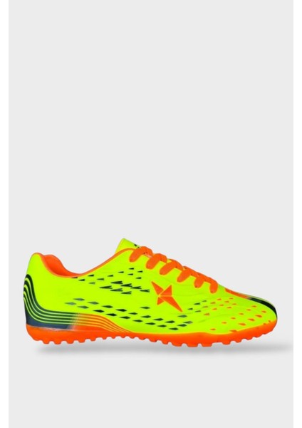 Erkek Tpu Taban Halı Saha Krampon Futbol Ayakkabısı Sarı - Turuncu