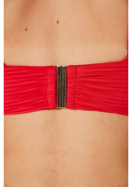 Kırmızı Amelia Bralet Bikini Takımı-Özgür Masur Koleksiyonu