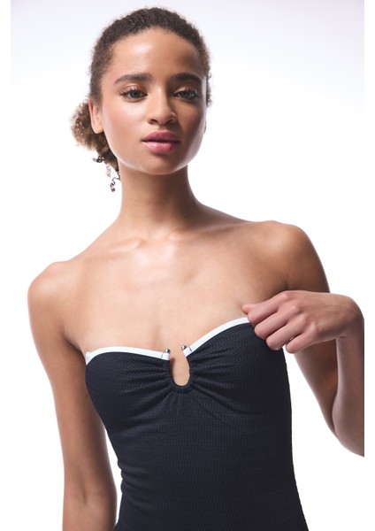 Siyah Nicole Straplez Mayo