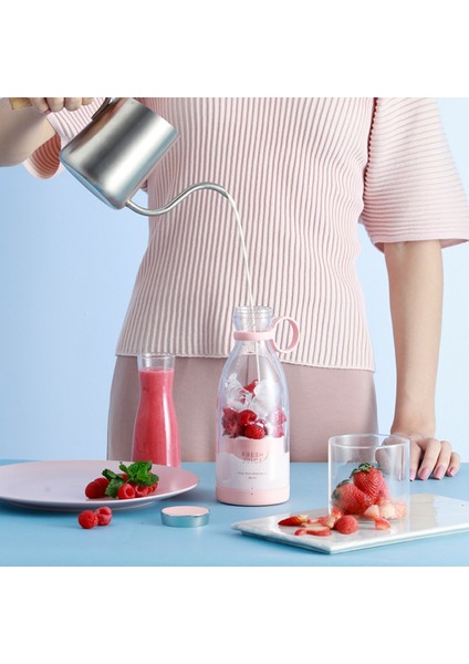 Pembe Taşınabilir El Blenderi Meyve Sıkacağı ve Smoothie Karıştırıcı 350 ml fiyatları