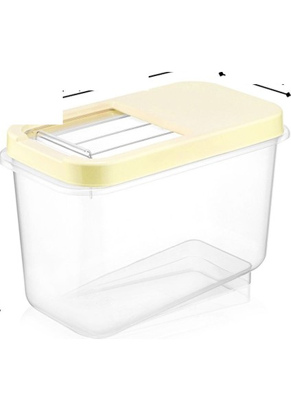 Sürgülü Kapaklı 7.5 Lt Erzak Bakliyat Un Şeker Saklama Kabı fırsatları