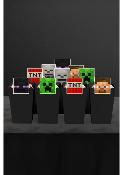 Minecraft Doğum Günü Parti Seti - Creeper Steve Enderman Tnt Doğum Günü Parti Malzemeleri - Midi indirimleri