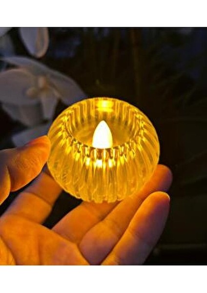 Yuvarlak Tealight Model LED Mum Ev Ofis Kullanımı İçin Sarı Renk 4 cm Yükseklik