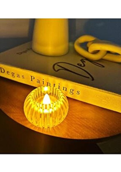 Yuvarlak Tealight Model LED Mum Ev Ofis Kullanımı İçin Sarı Renk 4 cm Yükseklik