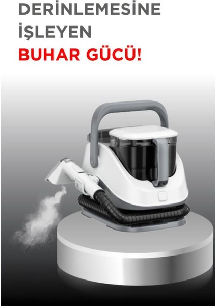 Gri Buharlı Temizlik Makinesi ile Koltuk ve Halı Yıkama, Leke Çıkarma Özelliği modelleri