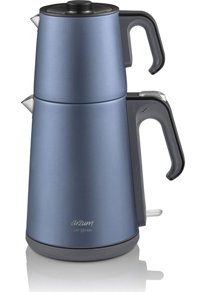 Mavi Çelik Çay Makinesi 1650W, Şık ve Güçlü Evde Kullanım Için