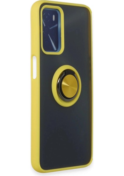 Oppo A16 Kılıf Montreal Yüzüklü Silikon Kapak - Sarı fiyatları