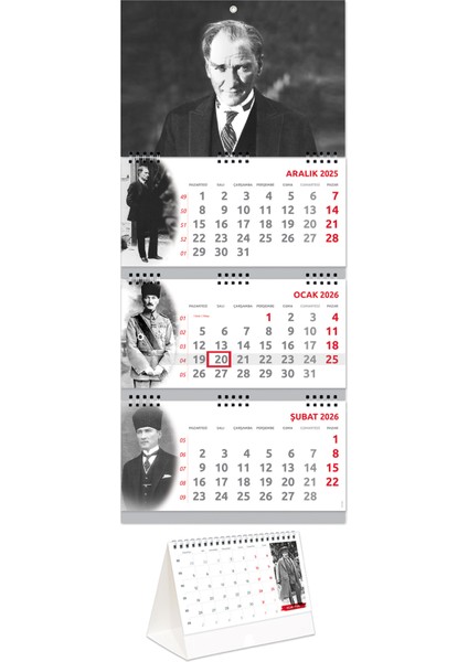 2026 Atatürk Gemici Takvimi + Atatürk Piramit Takvimi Set