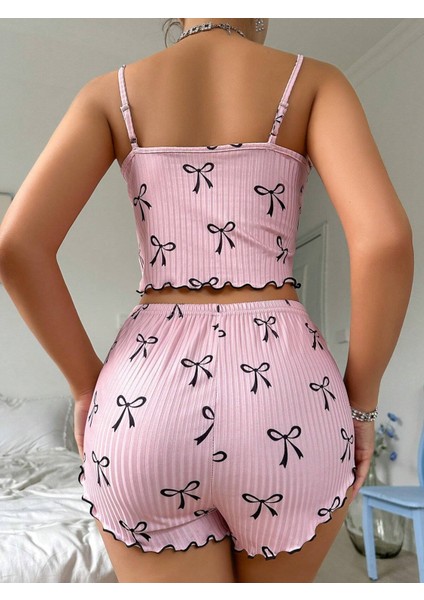 La Vıor Siyah Fiyonk Desenli Pijama Takım fırsatları