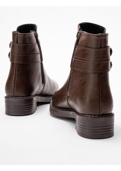 Kadın Kaydırmaz Kemerli Bot Kahve Cilt fırsatları
