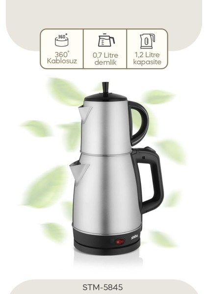 Gri Elektrikli Çay Seti, Pratik ve Şık Ev Aksesuarı modelleri