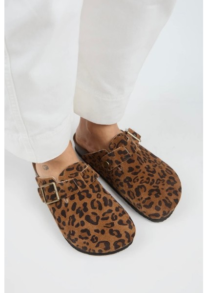 Leopar Desenli Kışlık Terlik modelleri
