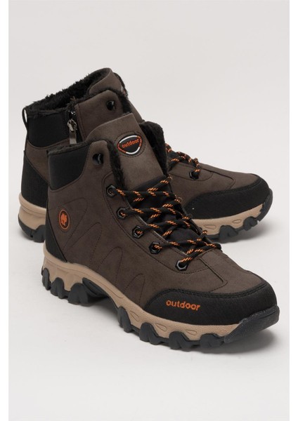 Soğuk Geçirmez Unisex Uzun Outdoor Trekking Bot Ayakkabı KAHVERENGİ