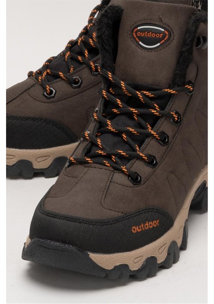 Soğuk Geçirmez Unisex Uzun Outdoor Trekking Bot Ayakkabı KAHVERENGİ