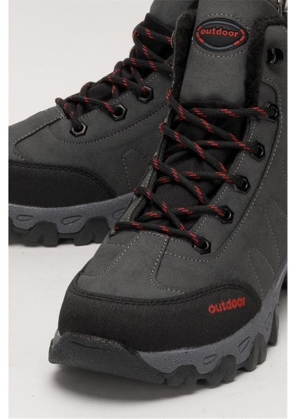 Soğuk Geçirmez Unisex Uzun Outdoor Trekking Bot Ayakkabı GRİ